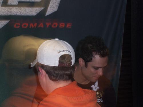 Skillet signing things at Winter Jam 2008 in Birmingham, AL. I took these.
