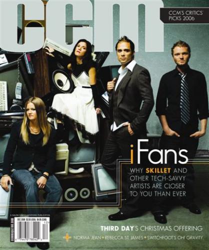 Skillet on the cover of CCM magazine December 2006
