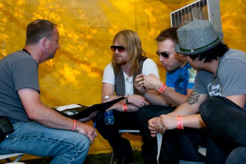 Kevin Davis Interviewing The Classic Crime - ©2010 David Holzemer For NRT