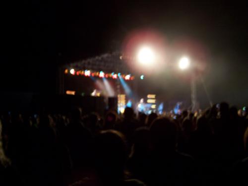 The stage after the lights flashed on
