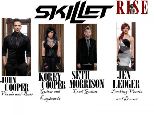 The band of Skillet during Rise.