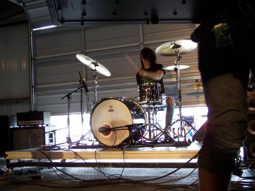 Drummer doing his drums. I took this pic.