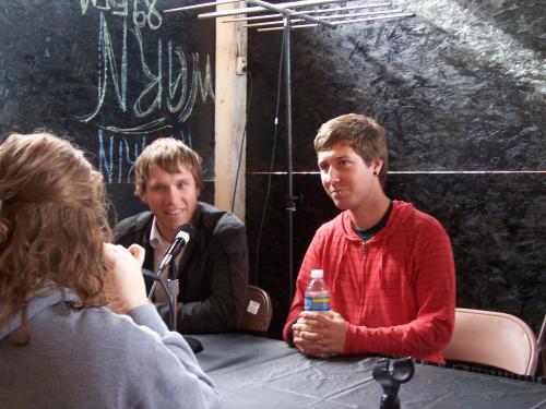 Jason and Daniel still at the interview. 
I took this picture I have my permission to use it.