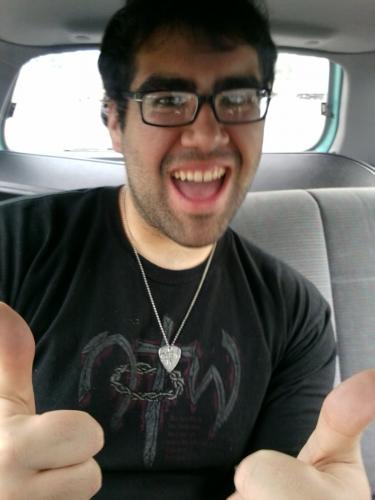 Cameron's excited face