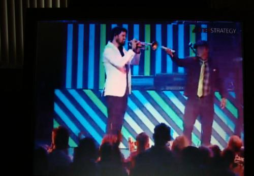 Toby Mac and the trumpet guy