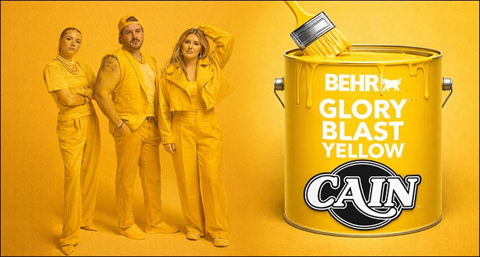 CAIN Announces New Partnership With Behr Paint, To Debut Exclusive Color "Glory Blast Yellow"